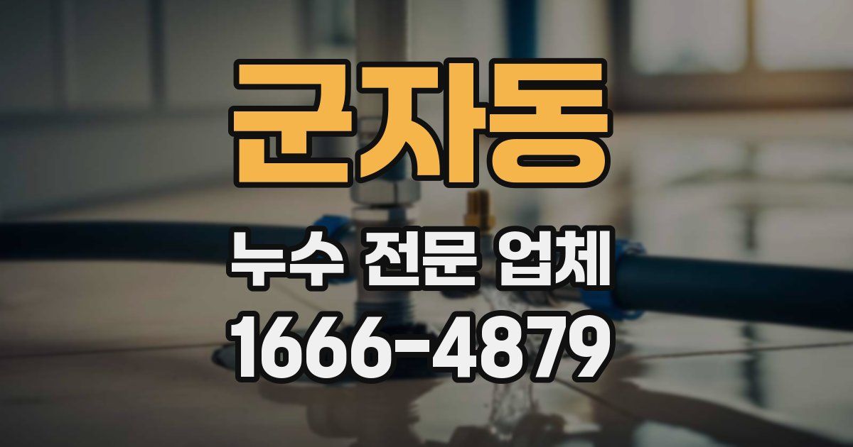 군자동 누수 전문 업체