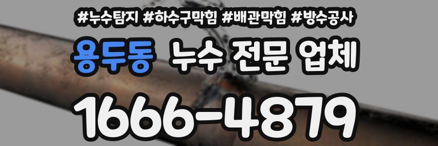 용두동 누수 전문 업체