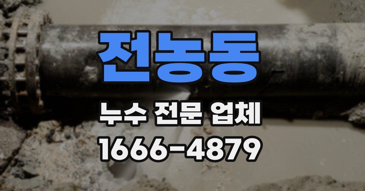 전농동 누수 전문 업체