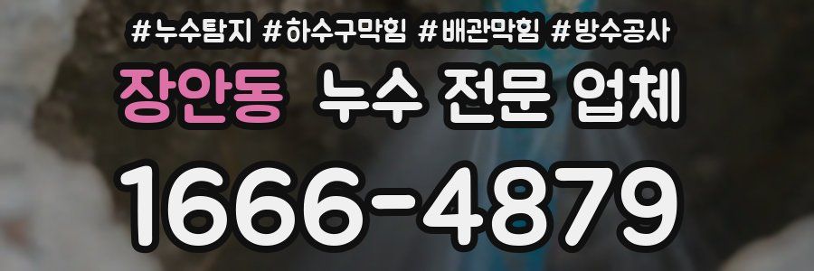 장안동 누수 전문 업체