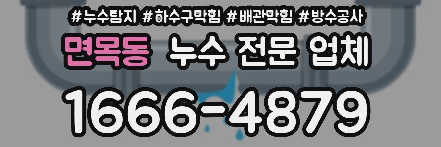 면목동 누수 전문 업체