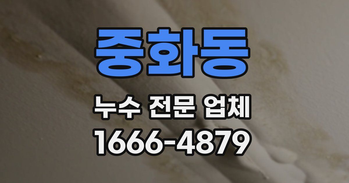 중화동 누수 전문 업체