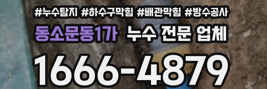 동소문동1가 누수 전문 업체