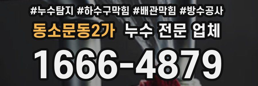 동소문동2가 누수 전문 업체
