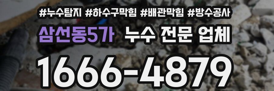 삼선동5가 누수 전문 업체
