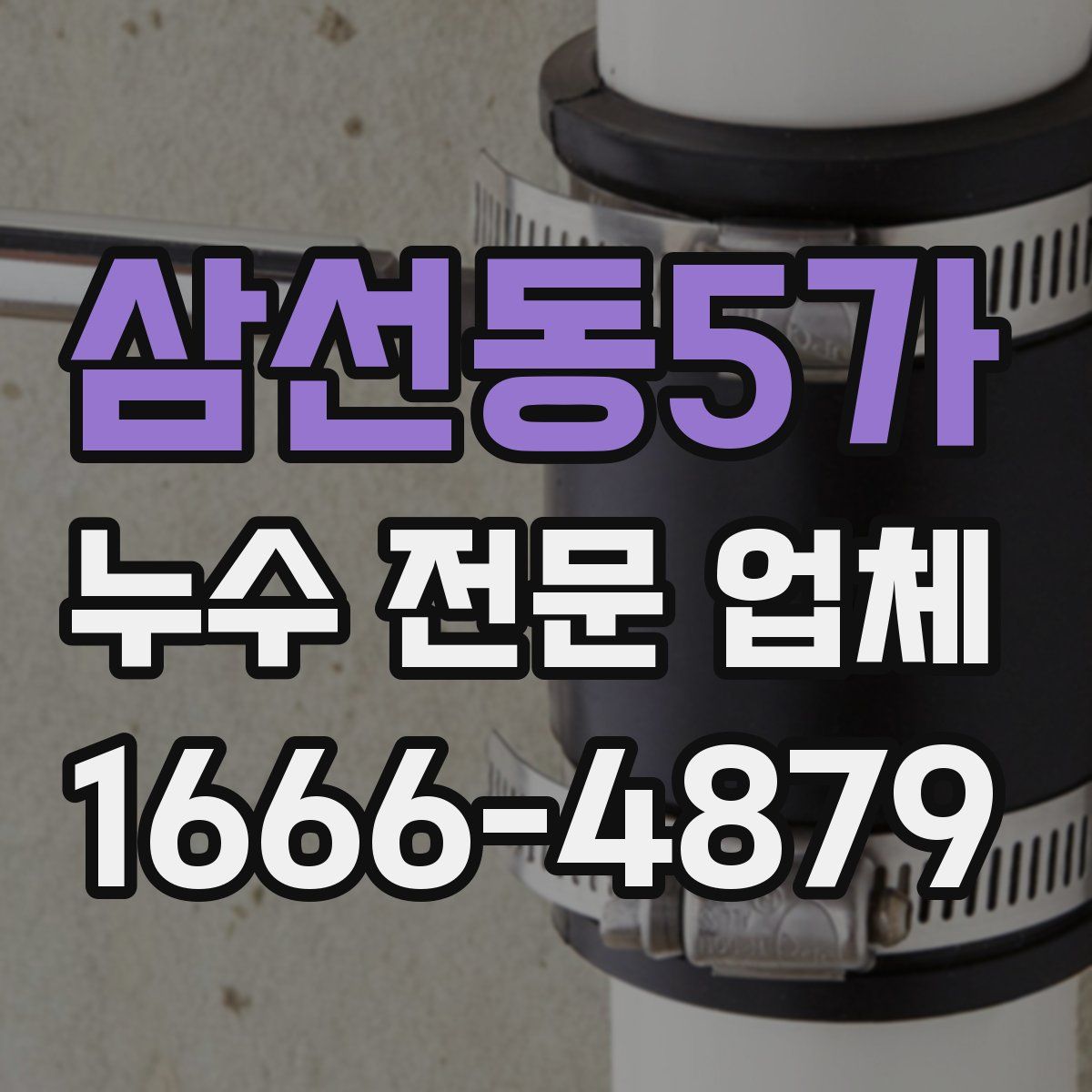 삼선동5가 누수 전문 업체