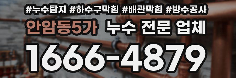 안암동5가 누수 전문 업체