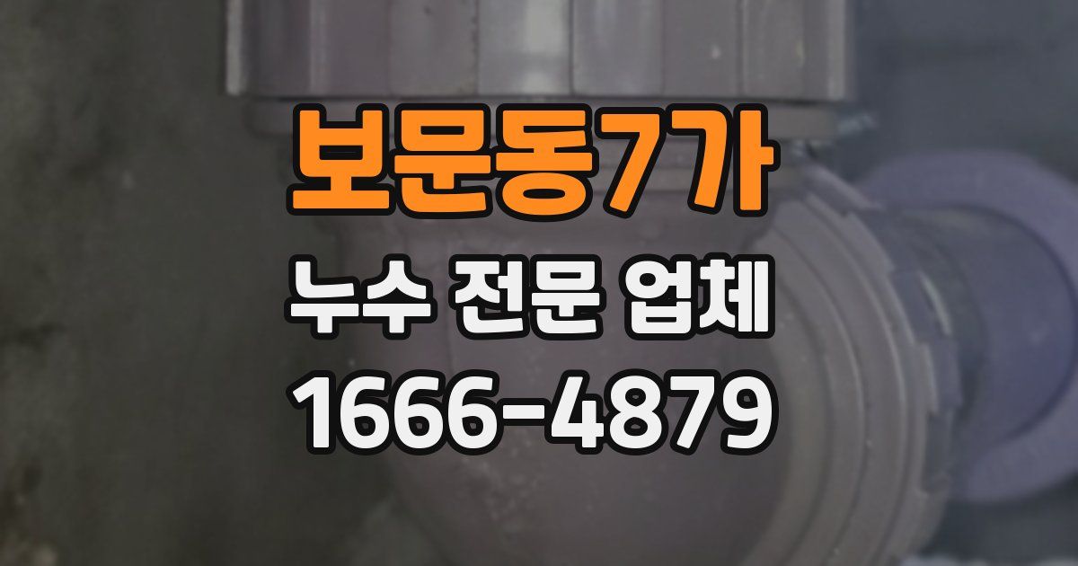 보문동7가 누수 전문 업체