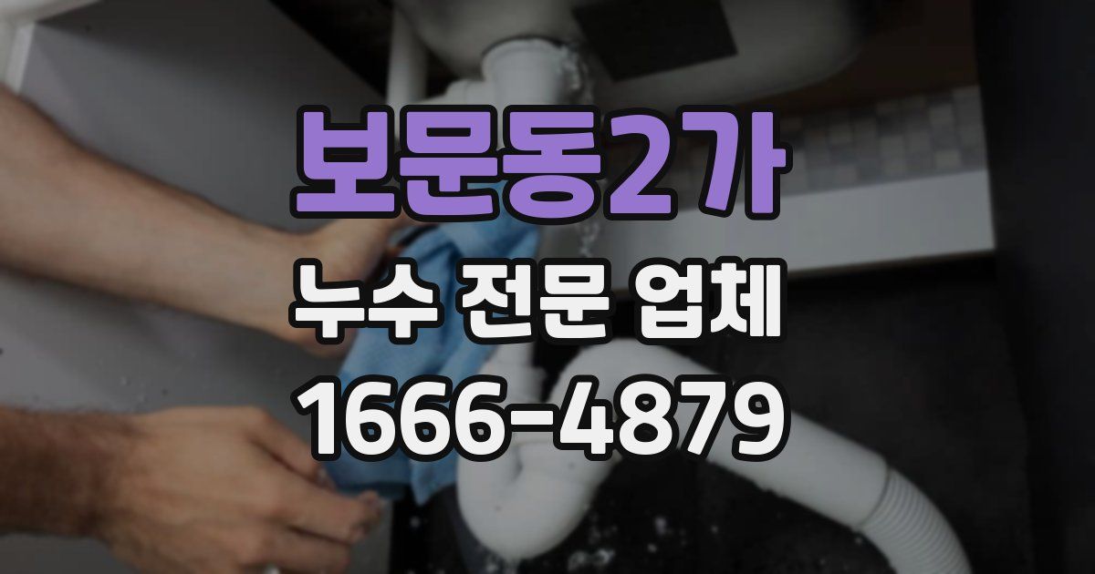 보문동2가 누수 전문 업체
