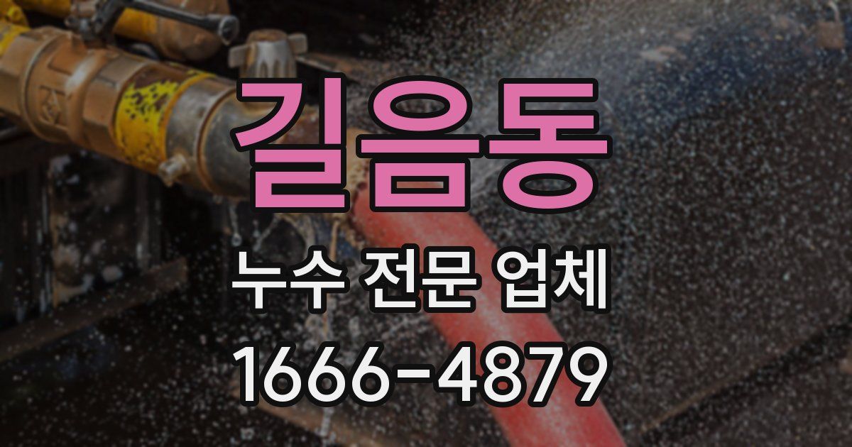 길음동 누수 전문 업체