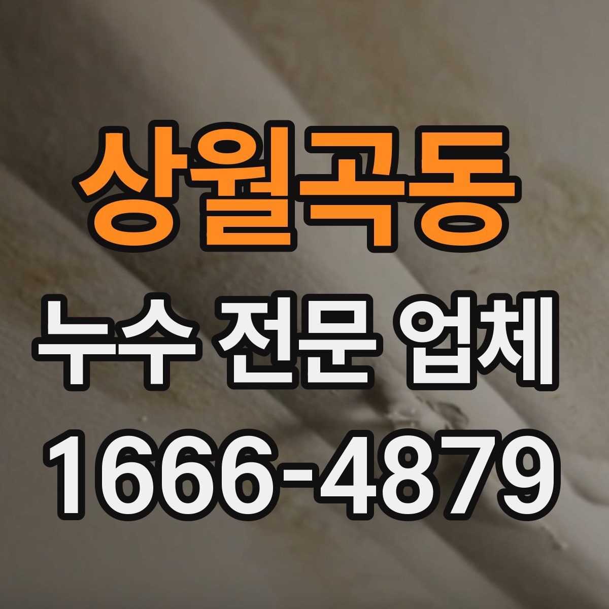 상월곡동 누수 전문 업체