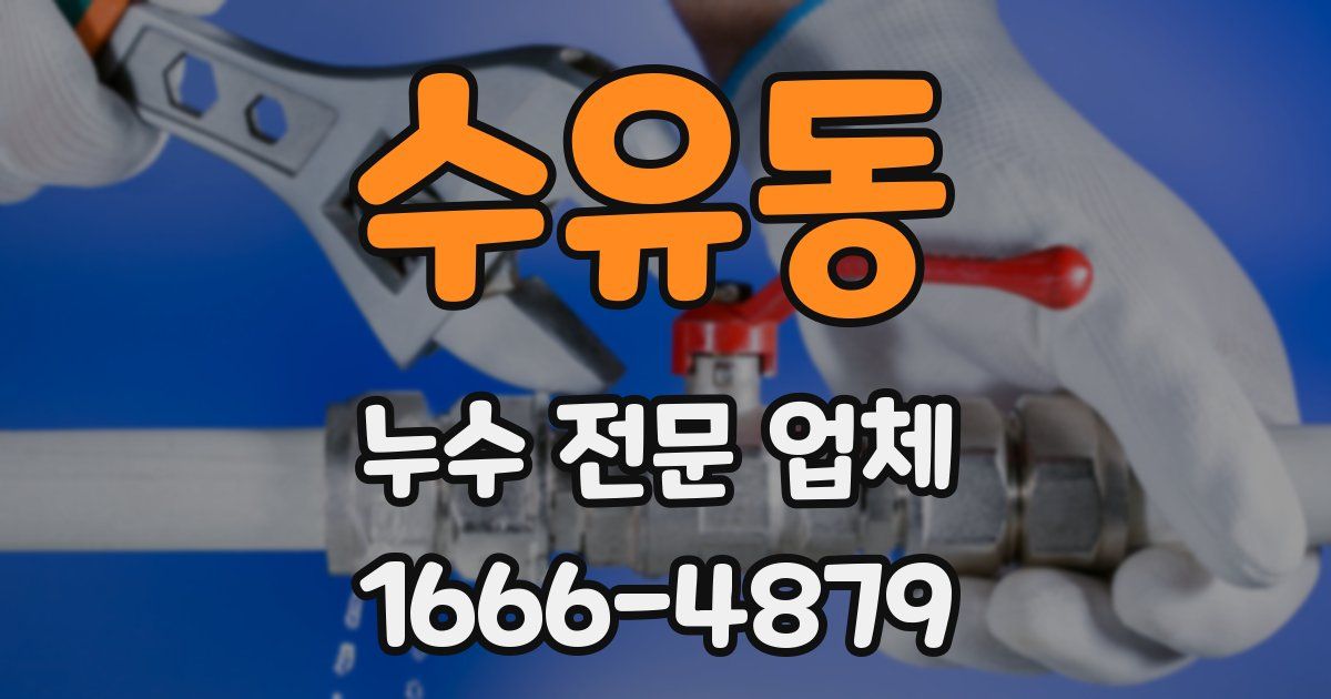 수유동 누수 전문 업체