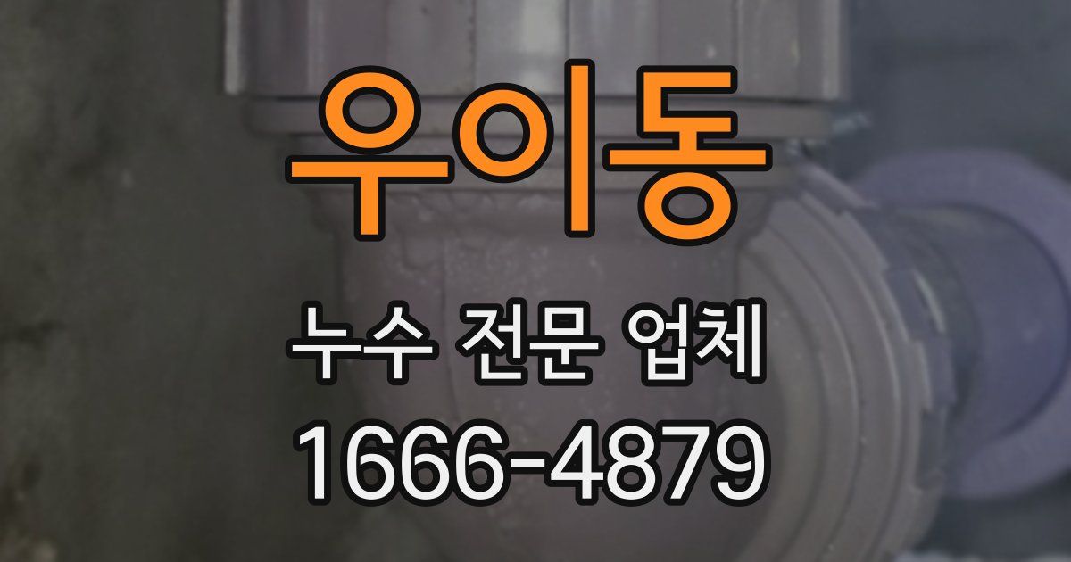 우이동 누수 전문 업체