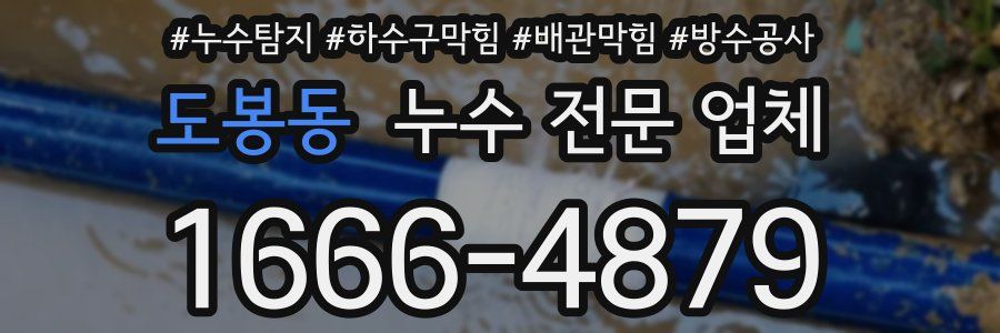 도봉동 누수 전문 업체