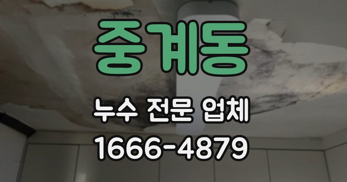 중계동 누수 전문 업체