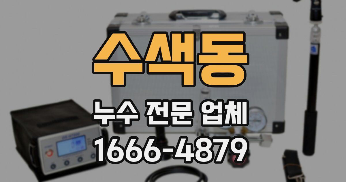 수색동 누수 전문 업체