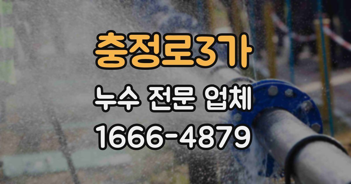 충정로3가 누수 전문 업체