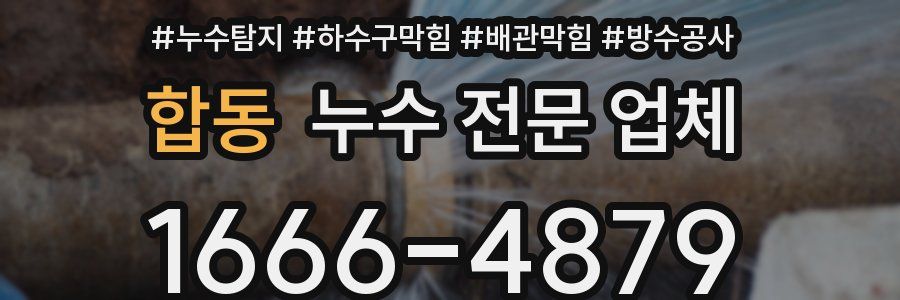 합동 누수 전문 업체