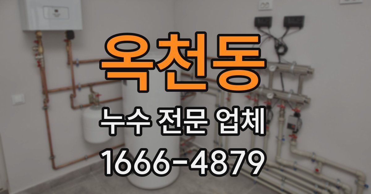 옥천동 누수 전문 업체