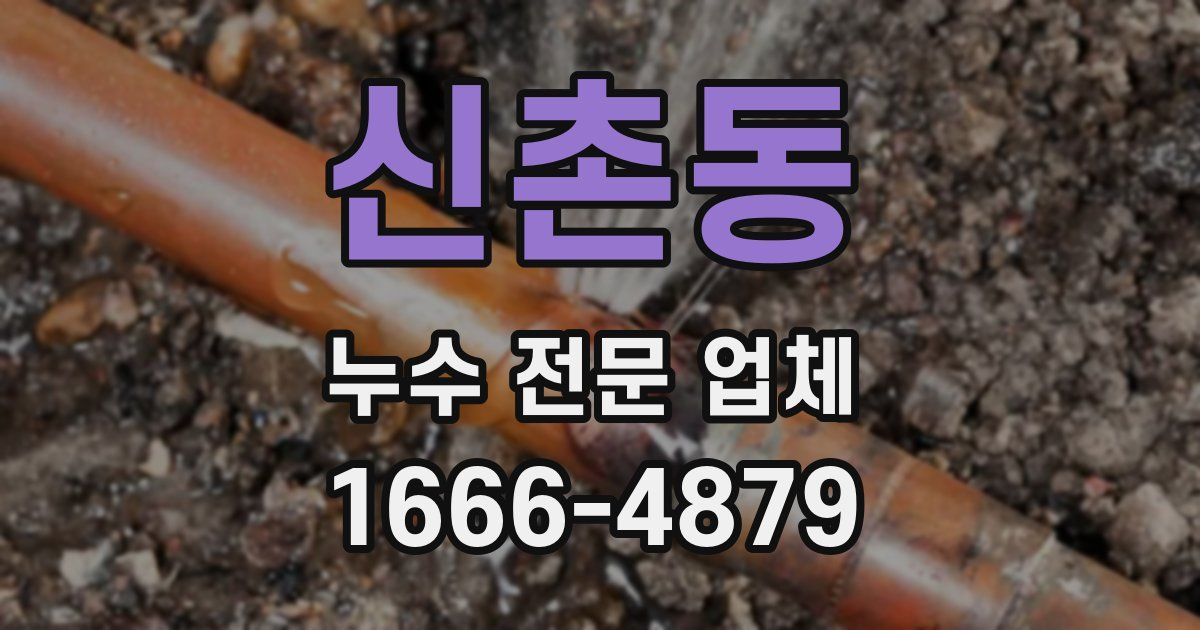신촌동 누수 전문 업체