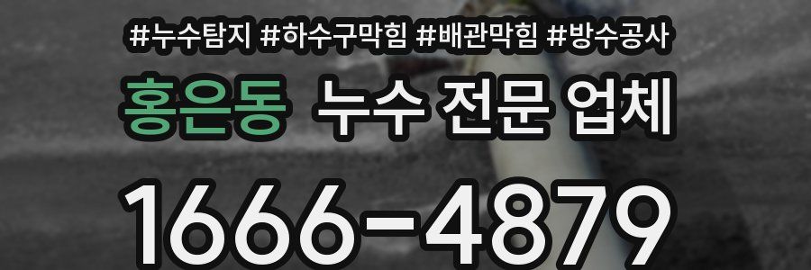 홍은동 누수 전문 업체