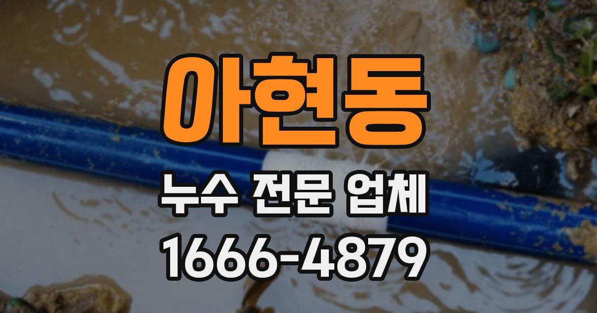 아현동 누수 전문 업체