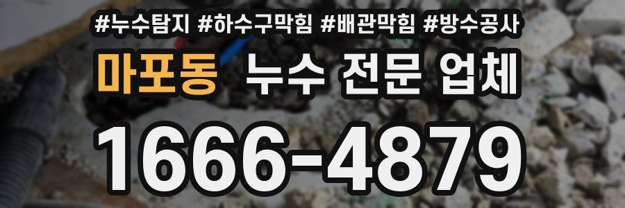 마포동 누수 전문 업체