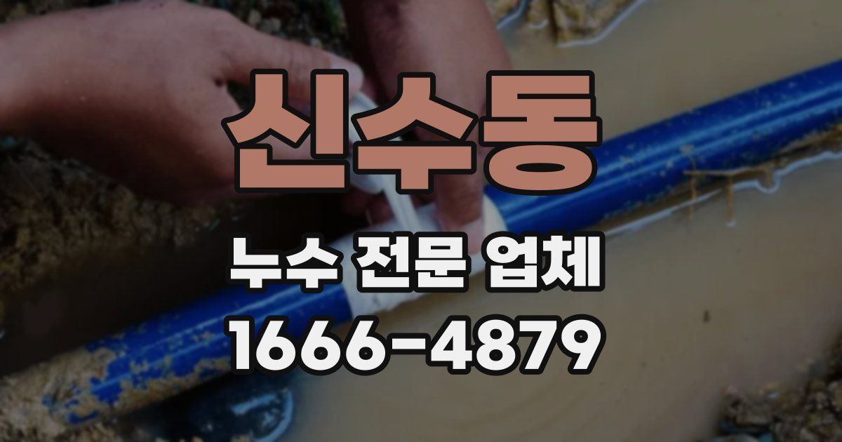 신수동 누수 전문 업체