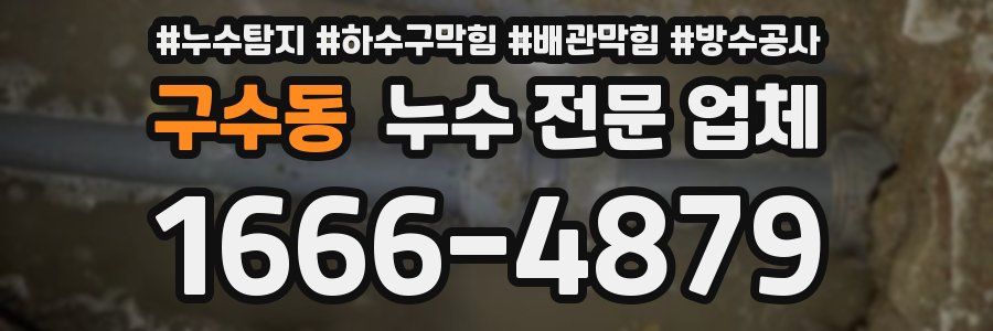 구수동 누수 전문 업체