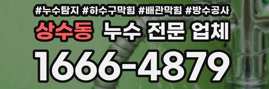 상수동 누수 전문 업체