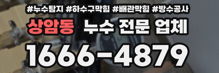 상암동 누수 전문 업체