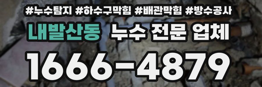 내발산동 누수 전문 업체