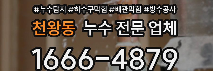 천왕동 누수 전문 업체