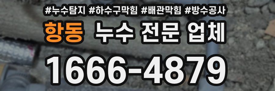 항동 누수 전문 업체