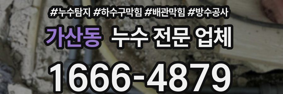 가산동 누수 전문 업체