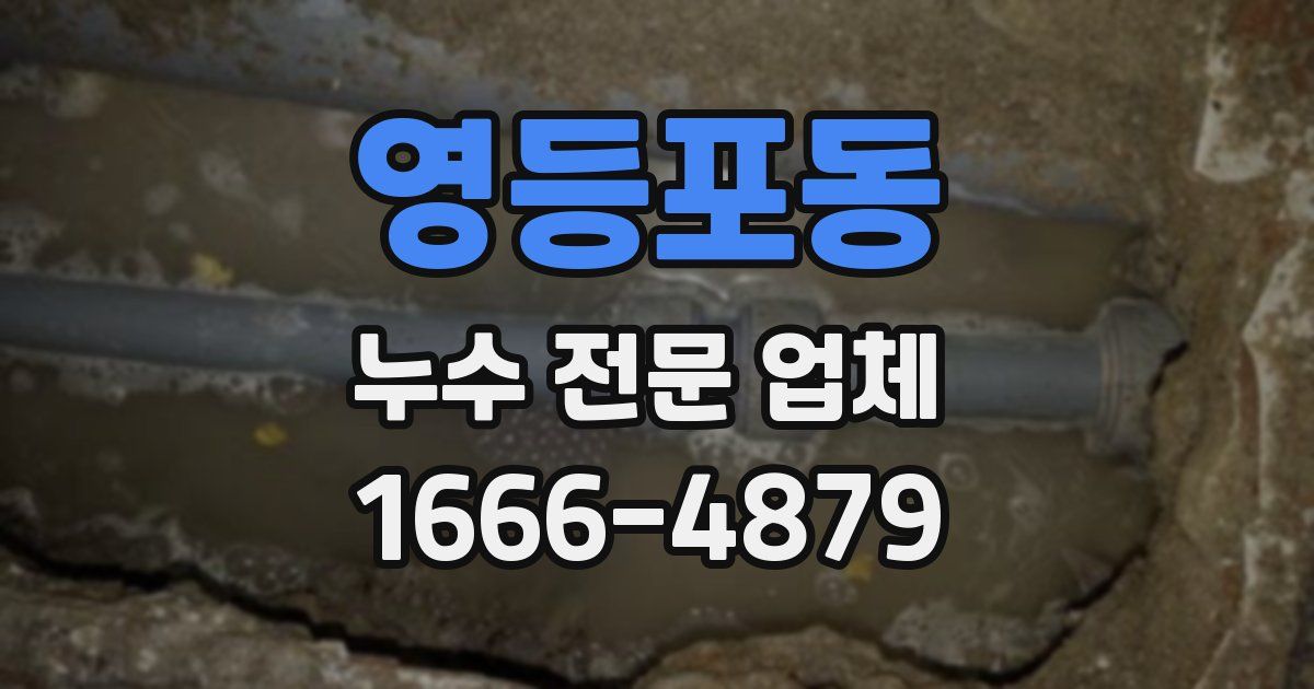 영등포동 누수 전문 업체