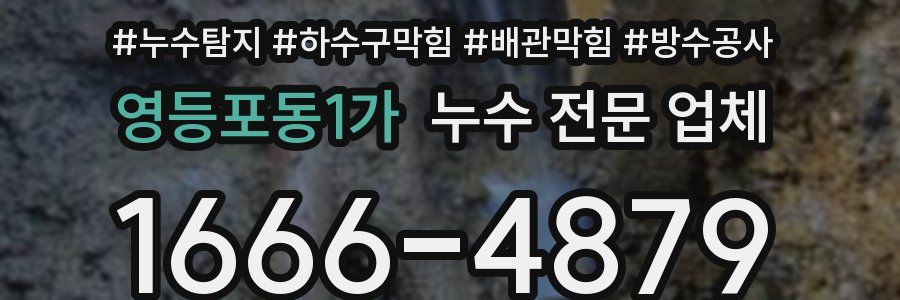 영등포동1가 누수 전문 업체