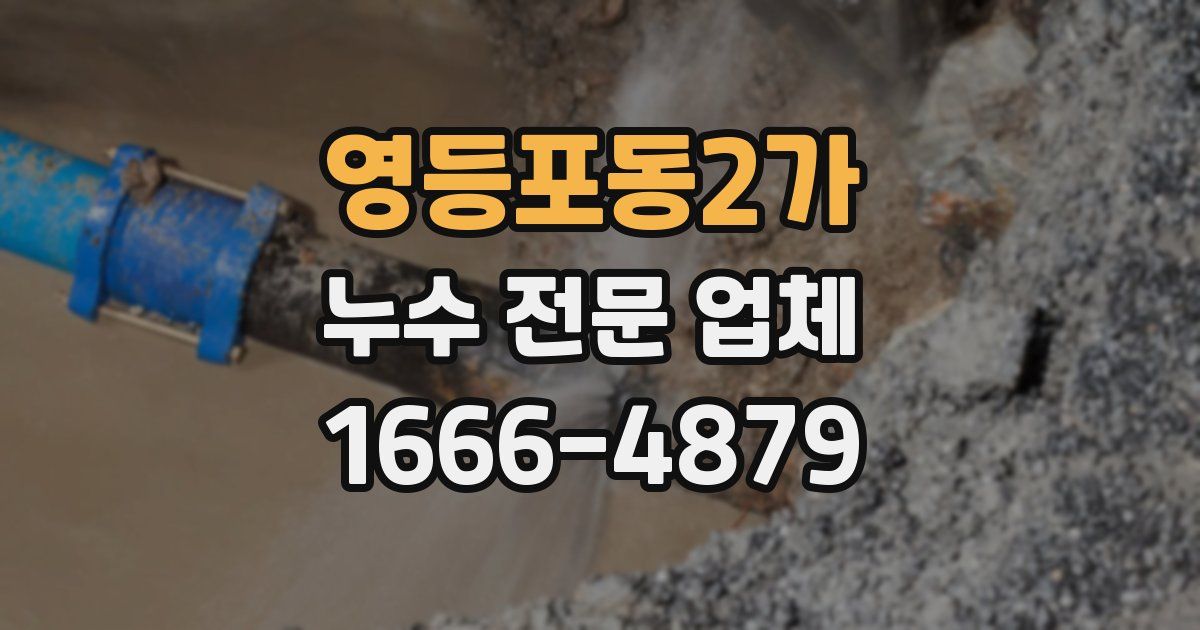 영등포동2가 누수 전문 업체
