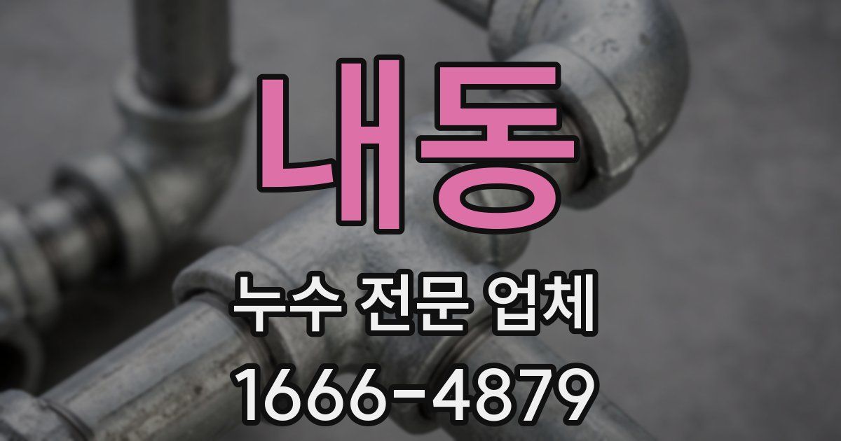 내동 누수 전문 업체