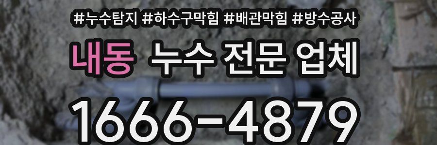 내동 누수 전문 업체
