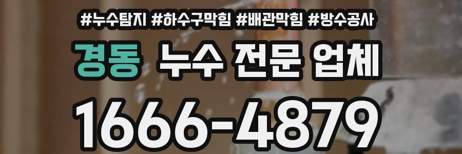 경동 누수 전문 업체