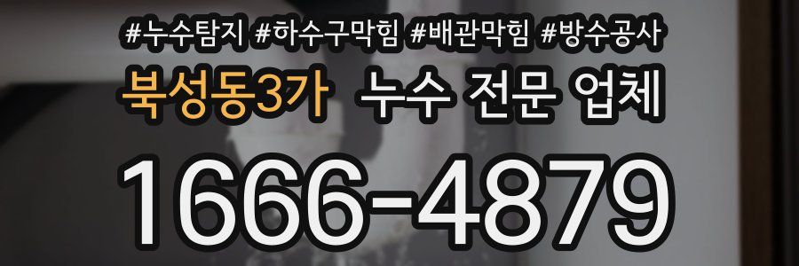 북성동3가 누수 전문 업체