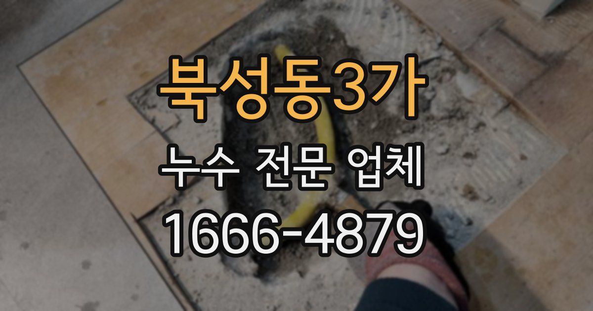 북성동3가 누수 전문 업체