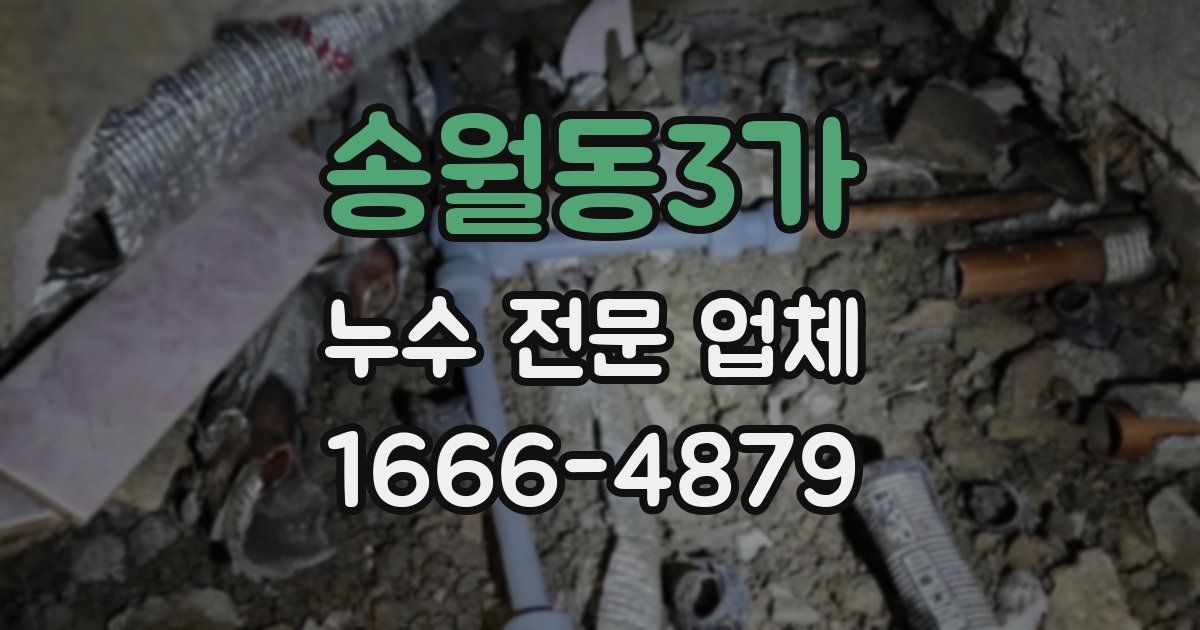 송월동3가 누수 전문 업체
