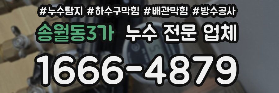 송월동3가 누수 전문 업체