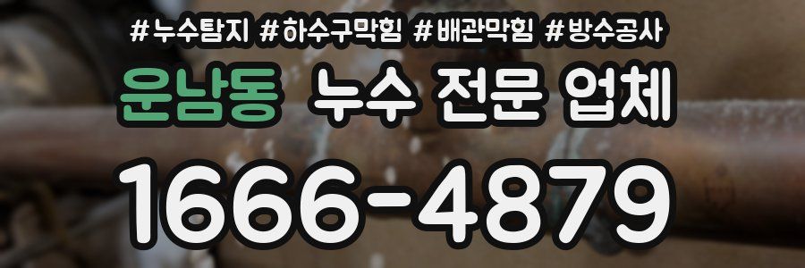운남동 누수 전문 업체