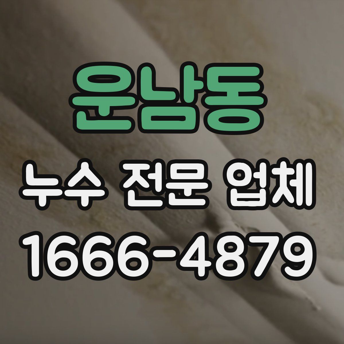 운남동 누수 전문 업체