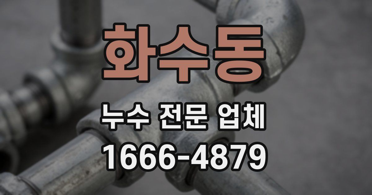 화수동 누수 전문 업체