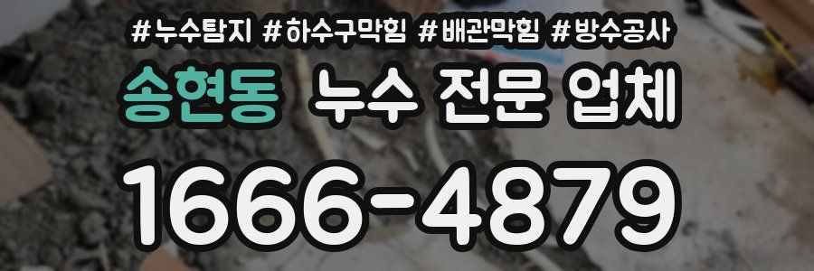 송현동 누수 전문 업체