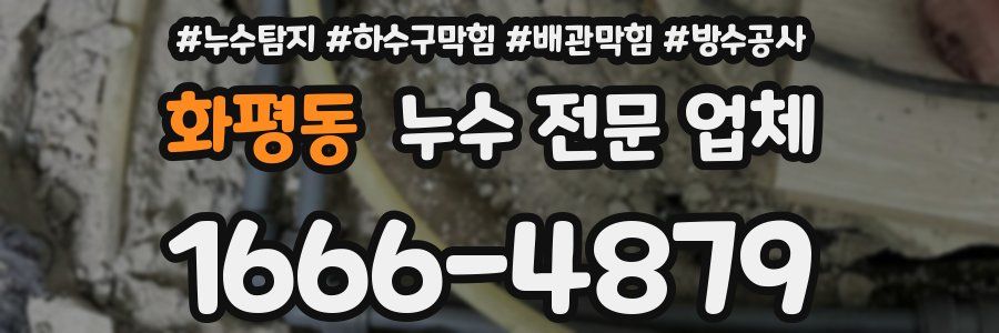 화평동 누수 전문 업체